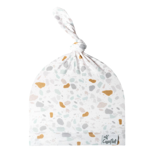 Copper Pearl Top Knot Hat 0-4mo - Arlo