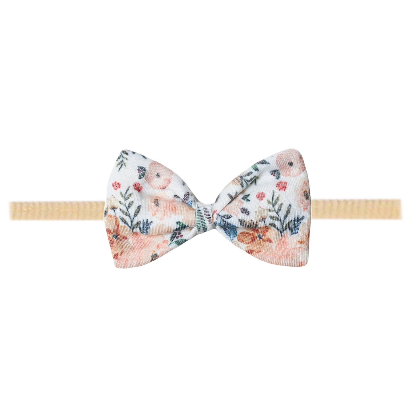 Copper Pearl Nylon Bowtie Headband - Autumn