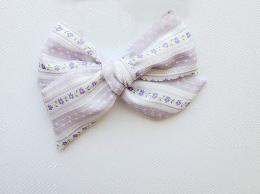 Clara Floral Large Pinwheel Bow