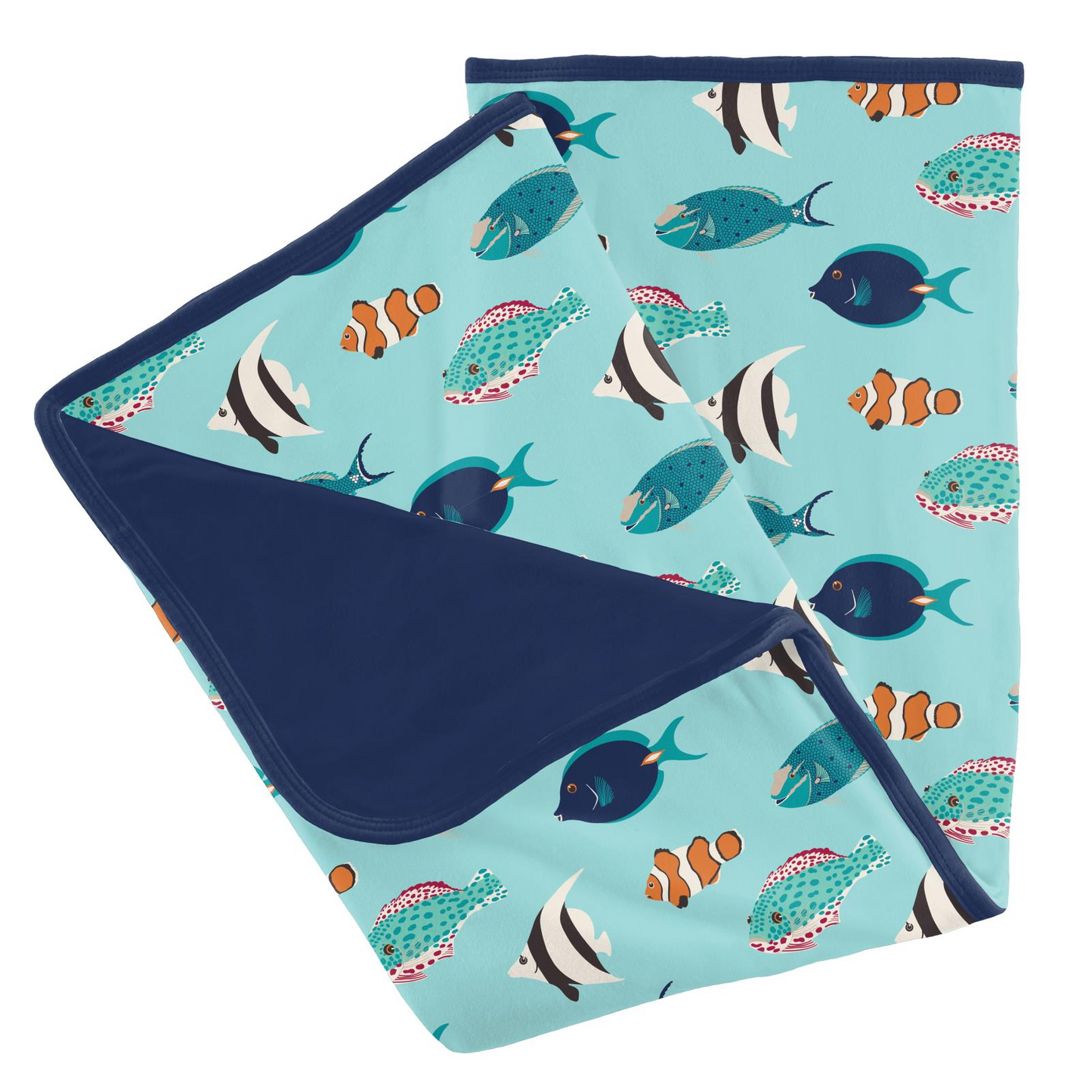 Print Stroller Blanket in Tropical Fish