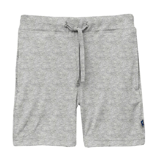 Lightweight Drawstring Shorts in Heather Mist