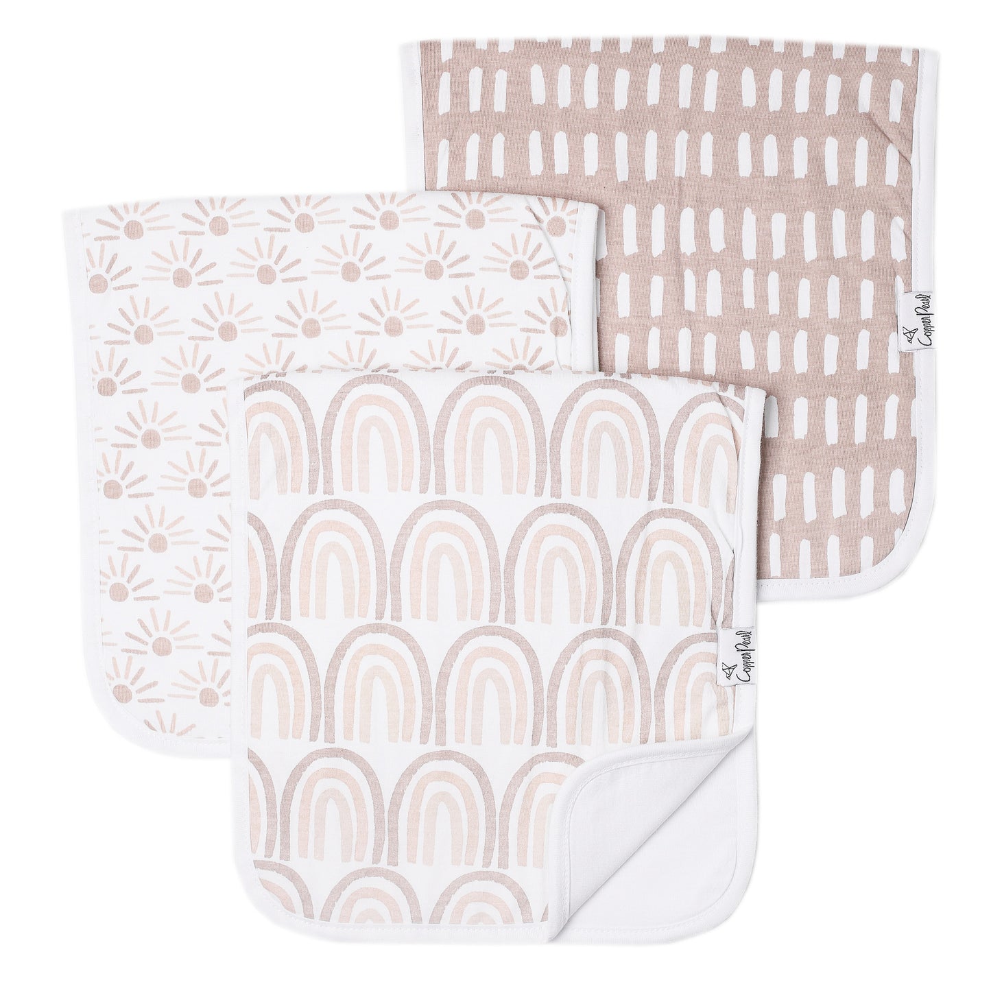 Copper Pearl Single Burp Cloth - Bliss