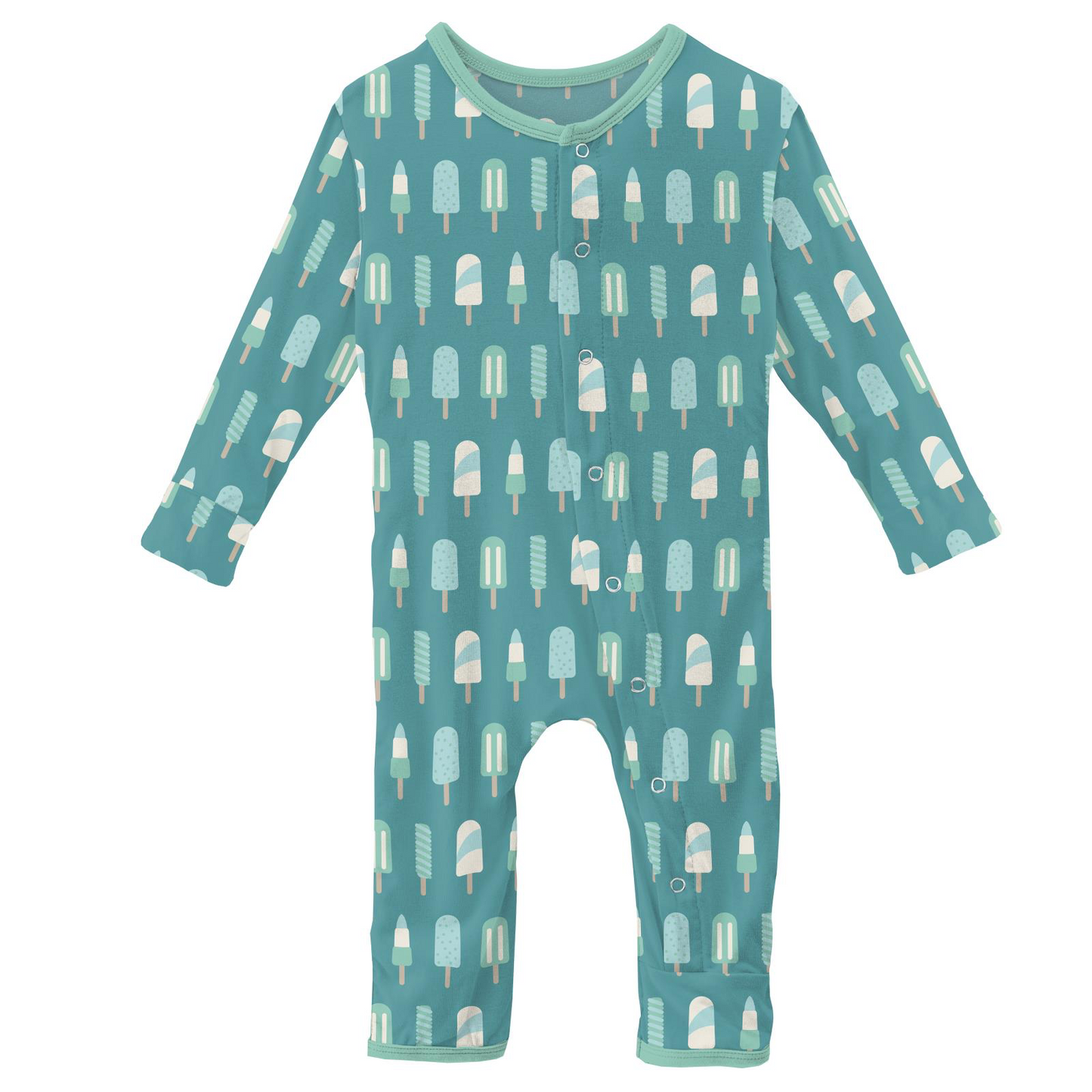Print Coverall with Snaps in Neptune Popsicles