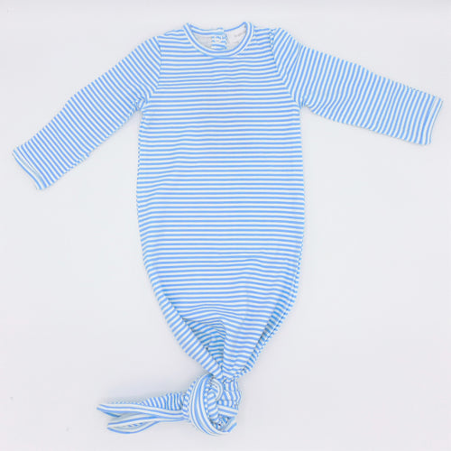 Angel Dear Knotted Gown - Blue Stripes