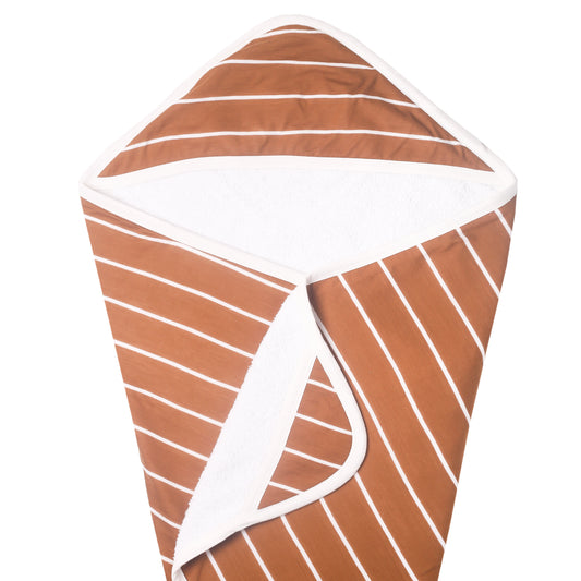 Copper Pearl Premium Knit Hooded Towel - Camel
