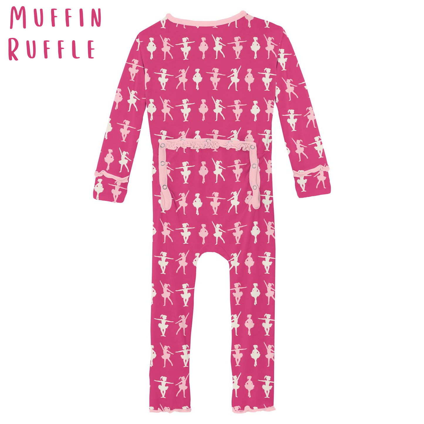 Calypso Ballerina Print Classic Ruffle Coverall with Zipper