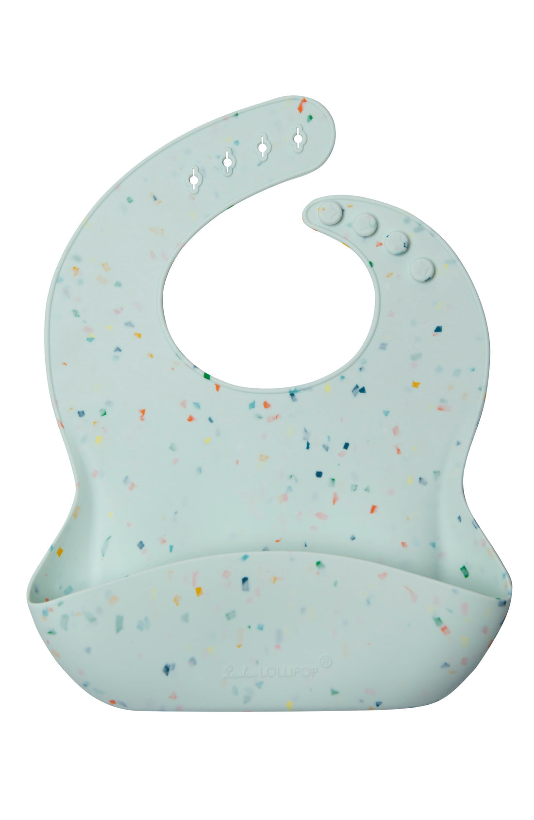 Mint Confetti Silicone Bib - Loulou Lollipop