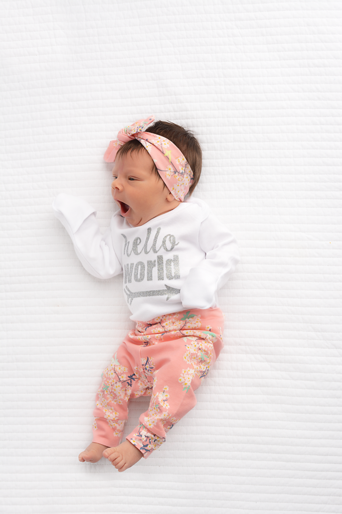 Gigi and Max Hello World Long Sleeve Newborn Set - Pink Floral