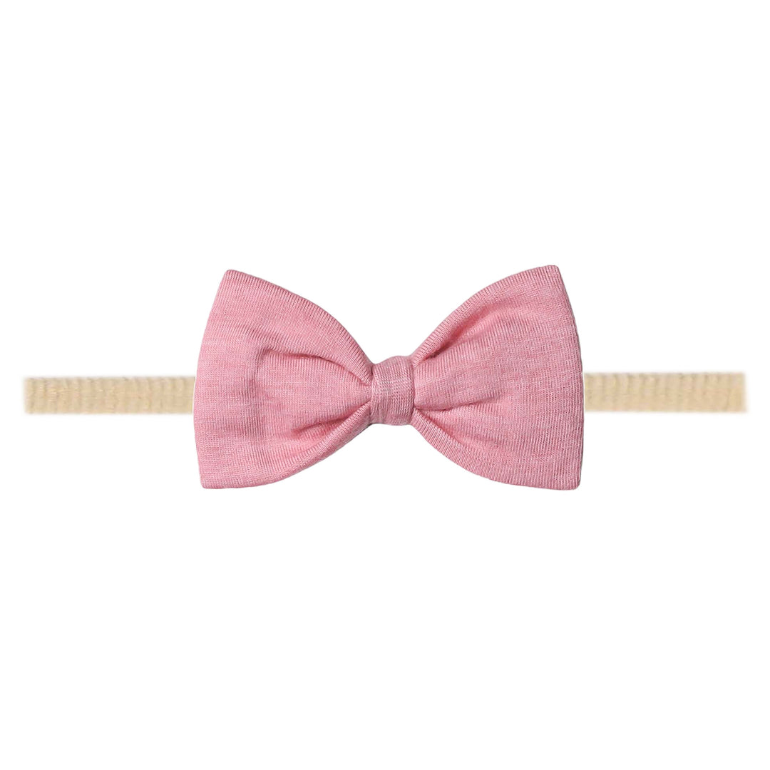 Copper Pearl Nylon Bowtie Headband - Darling