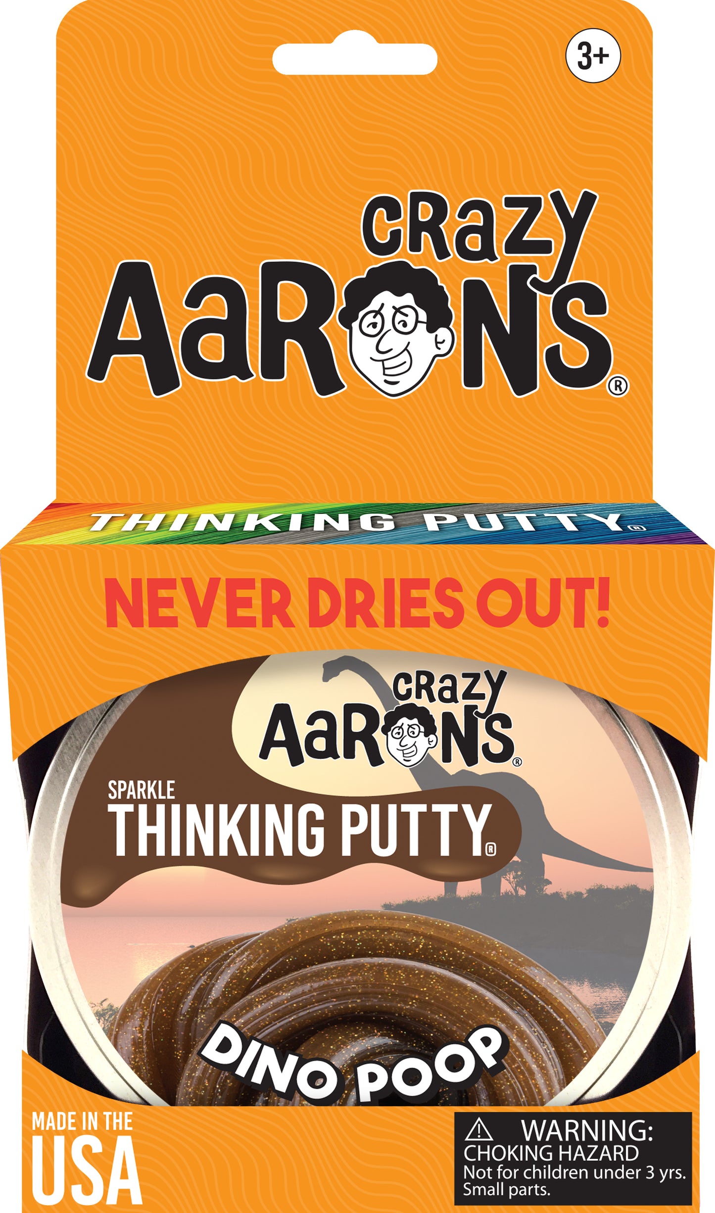 Crazy Aaron's Sparkle Thinking Putty - Dino Poop