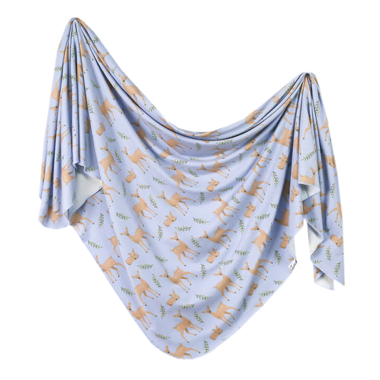 Copper Pearl Knit Swaddle Blanket - Doe