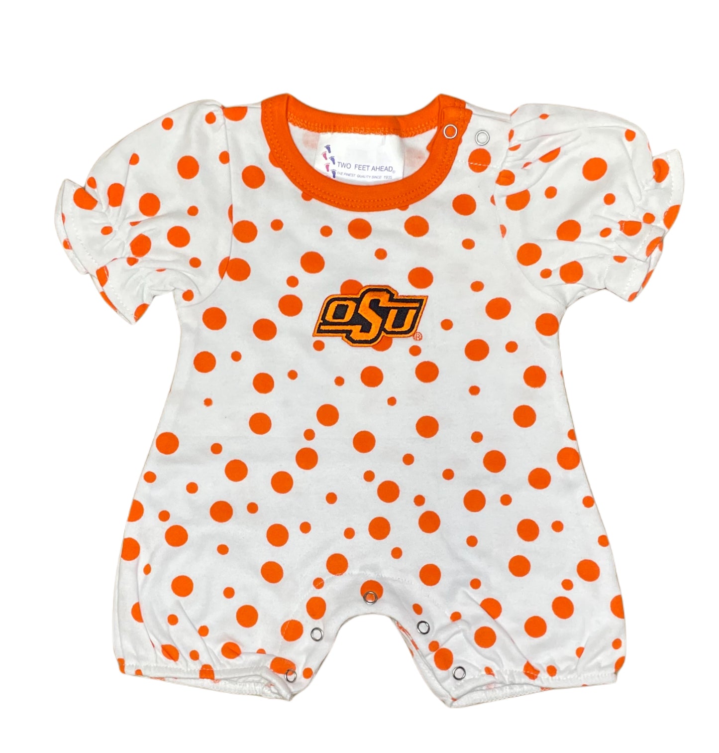 OSU Polka Dot Girls Romper