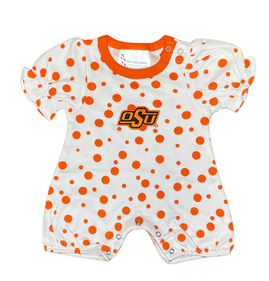 OSU Polka Dot Girls Romper