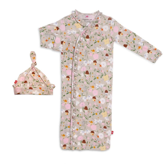 Portabella Posies Modal Magnetic Ruffle Gown & Hat