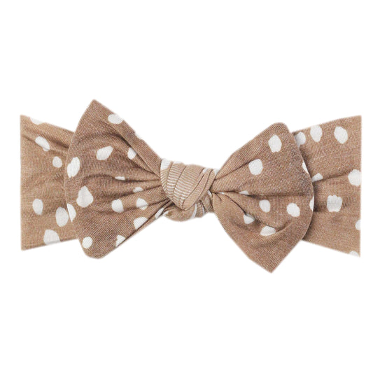 Copper Pearl Bow Headband - Fawn