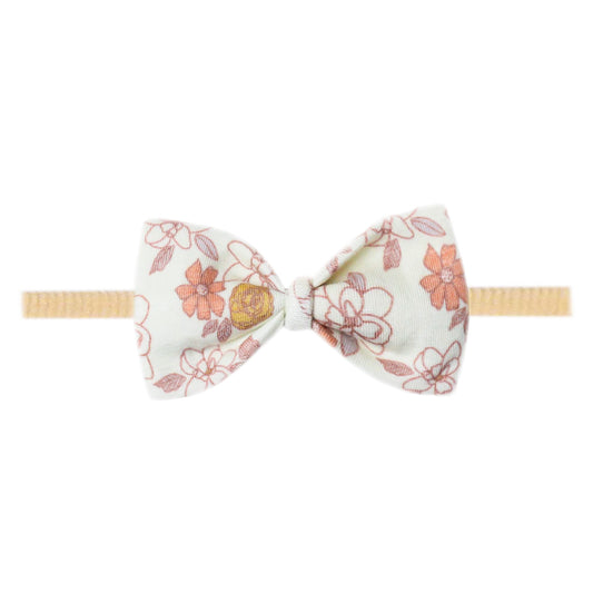 Copper Pearl Nylon Bowtie Headband - Ferra