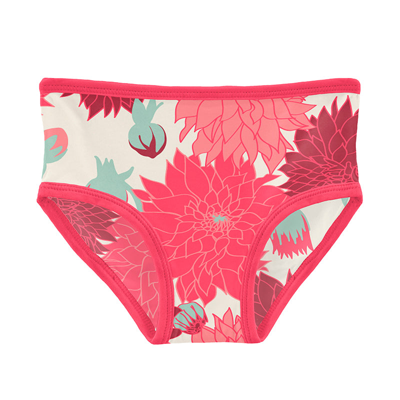 Print Underwear - Natural Dahlias