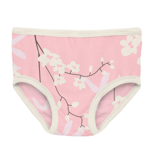 Lotus Orchid Print Girl's Underwear