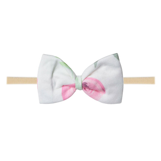 Copper Pearl Nylon Bowtie Headband - Grace