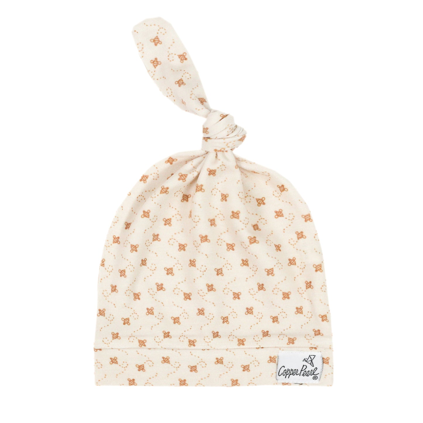Copper Pearl Top Knot Hat 0-4mo - Hunnie