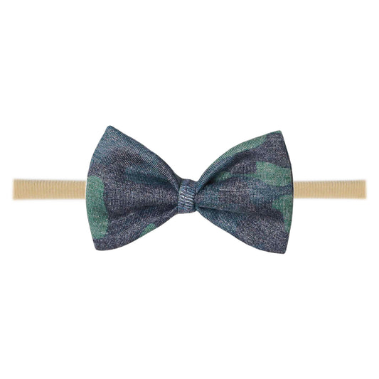 Copper Pearl Nylon Bowtie Headband - Hunter