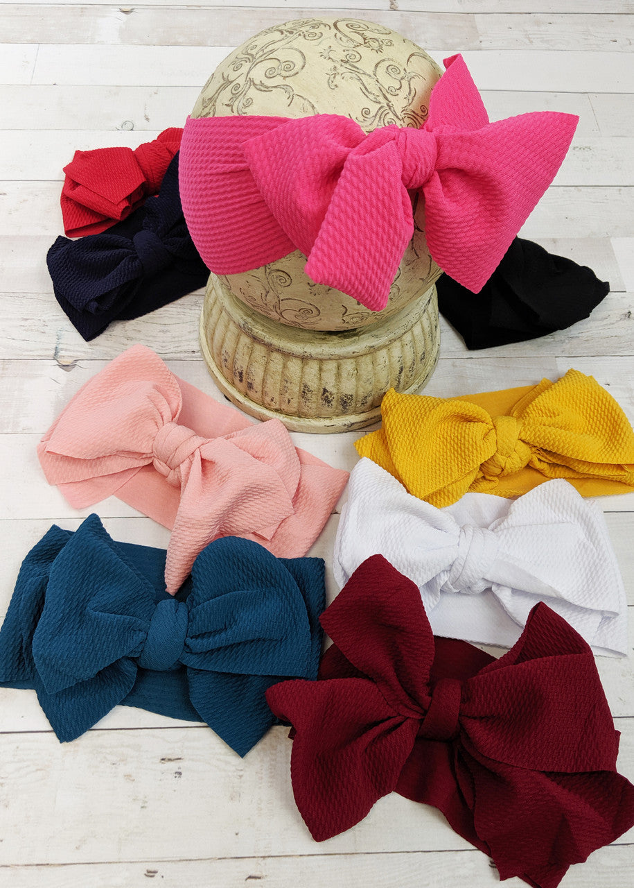 Textured Double Bow Headband
