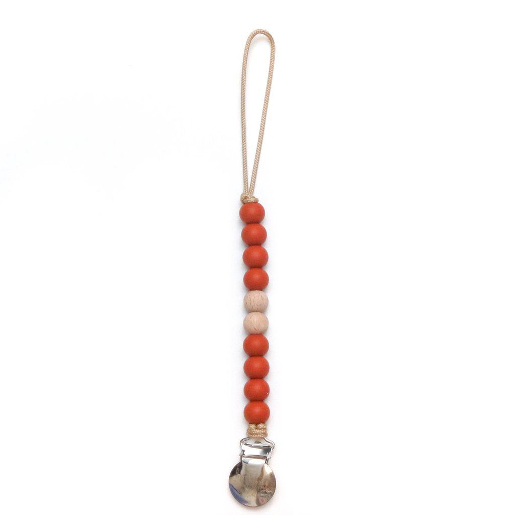 Lennon Pacifier Clip - Terracotta