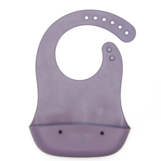 Silicone Foldable Bib - Plum