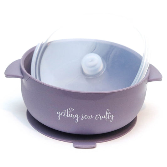 Silicone Suction Bowl - Plum