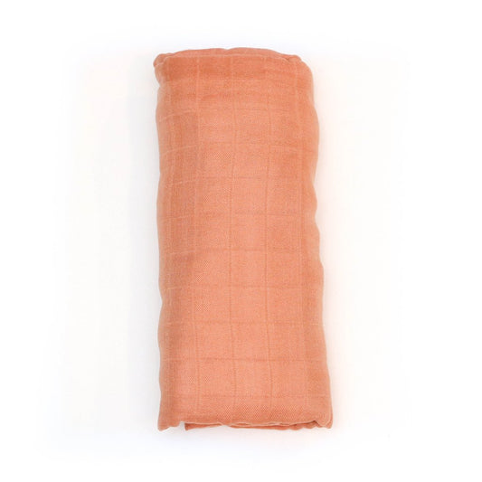 Solid Terracotta Deluxe Muslin Swaddle