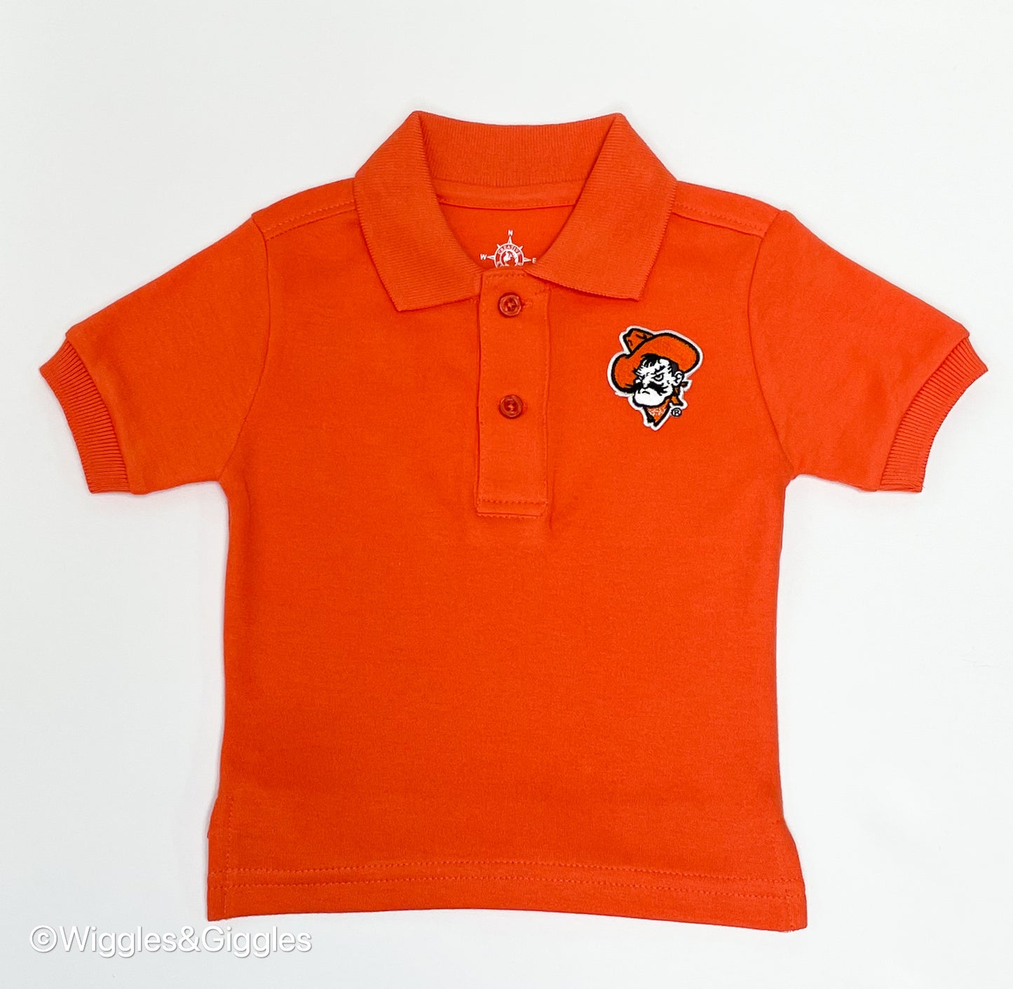 Short Sleeve Polo Shirt - Orange - Pistol Pete