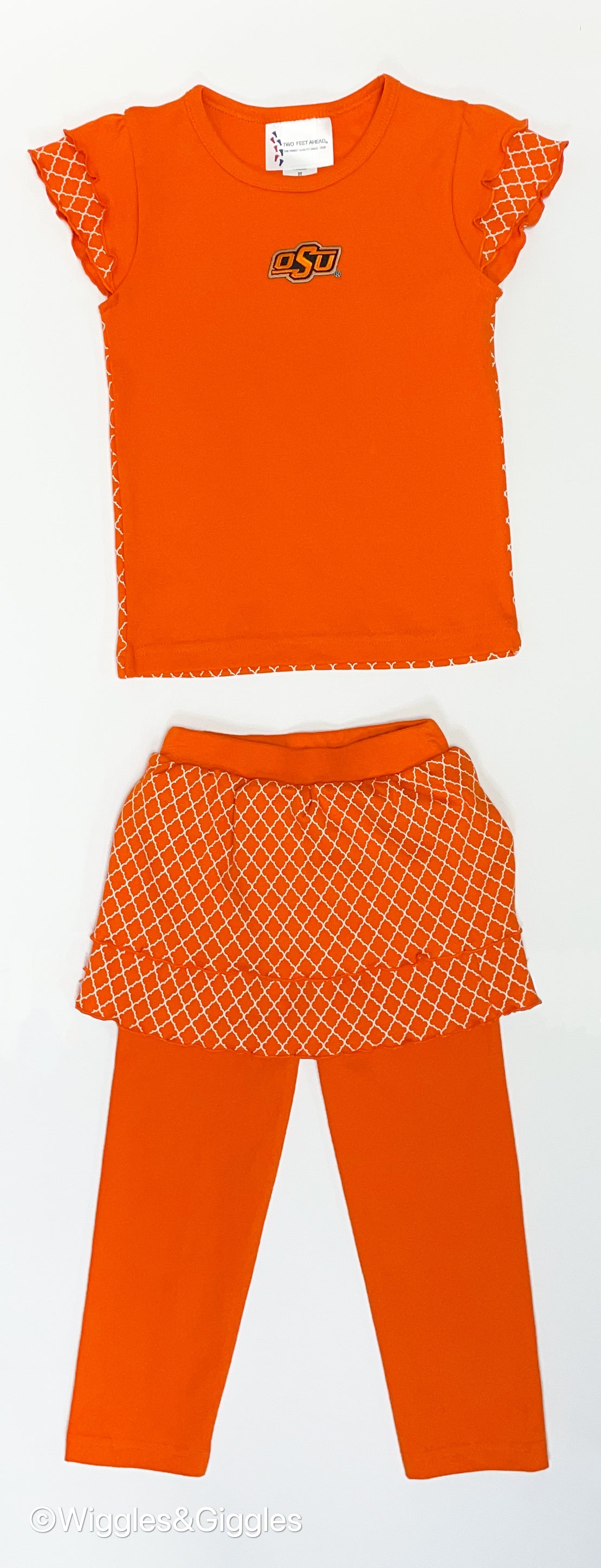 Lattice Shirt & Legging - Orange - OSU