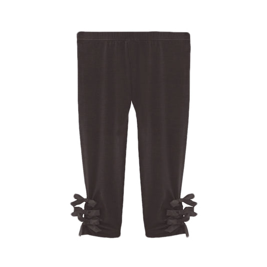 Solid Leggings with Bows in Midnight