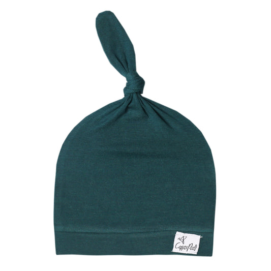 Copper Pearl Top Knot Hat 0-4mo - Jaspar