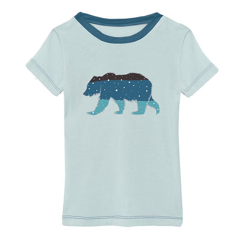 S/S Easy Fit Crew Neck Graphic Tee in Fresh Air Night Sky Bear