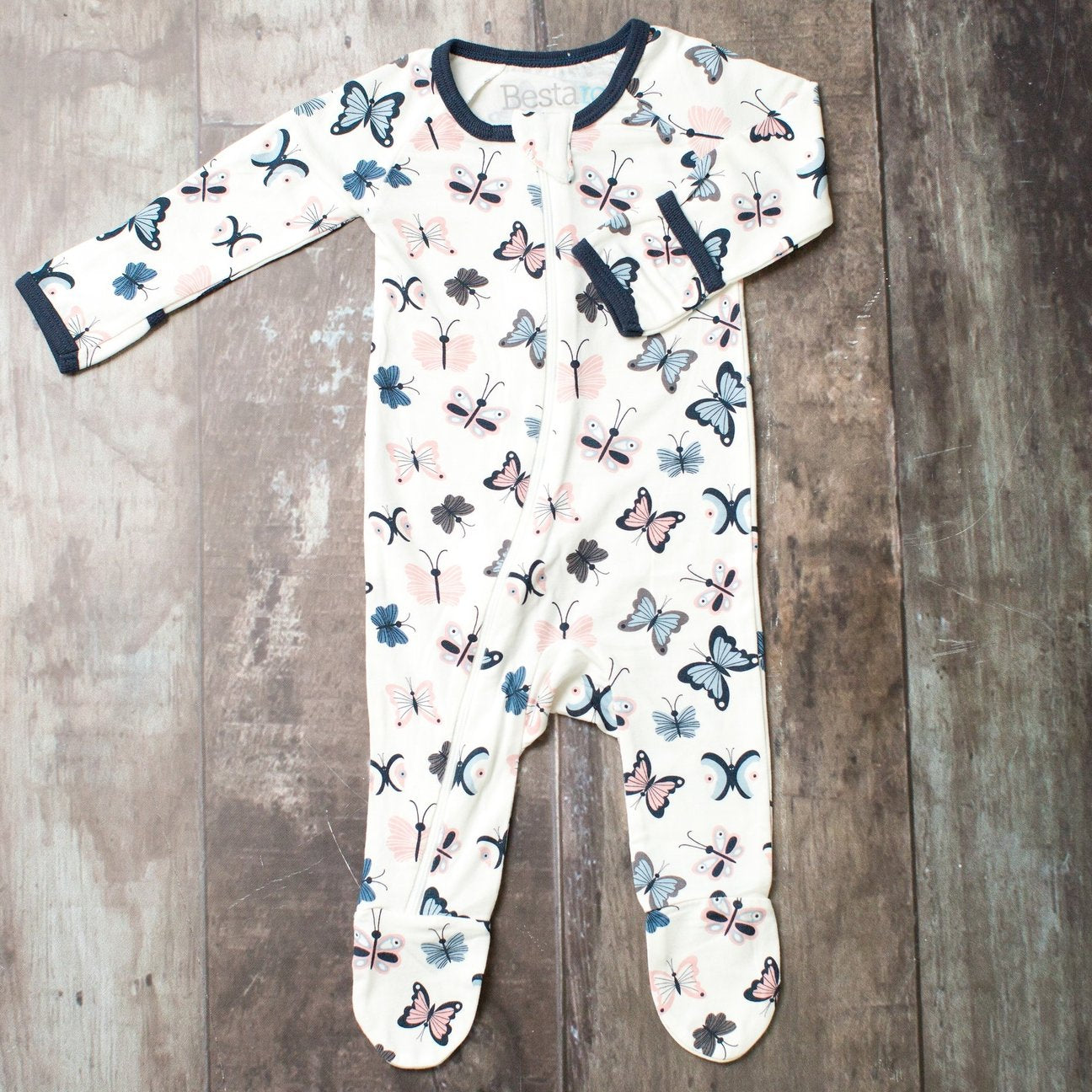 Bestaroo Footie - Butterfly White