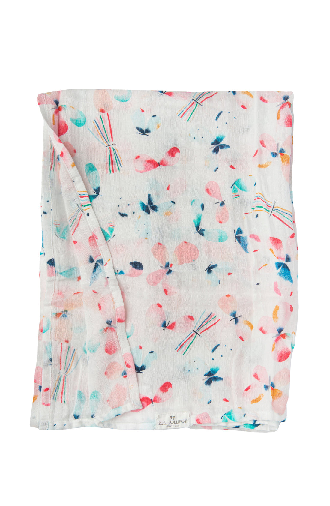 Butterfly Muslin Swaddle Blanket - Loulou Lollipop