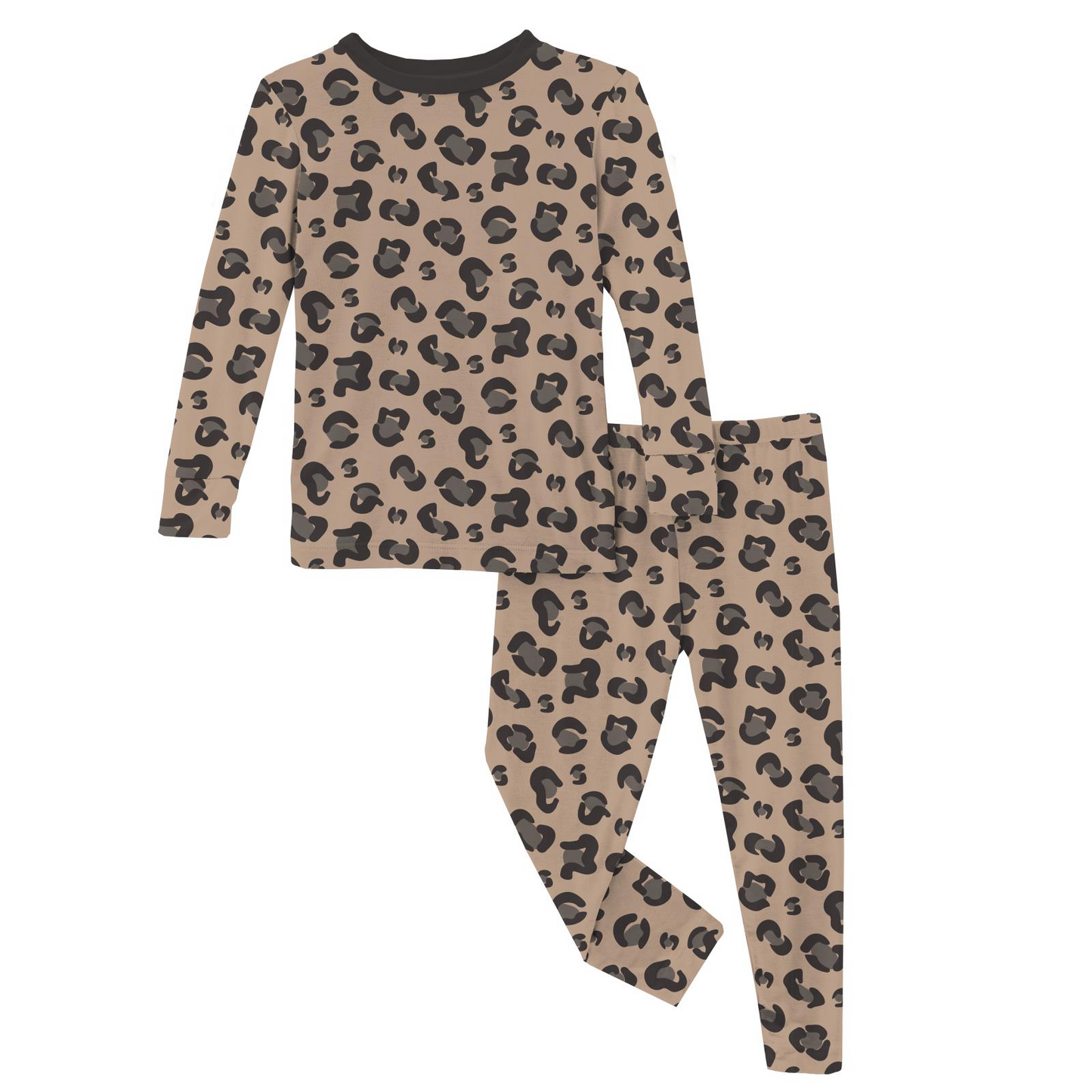 Suede Cheetah Print L/S Pajama Set