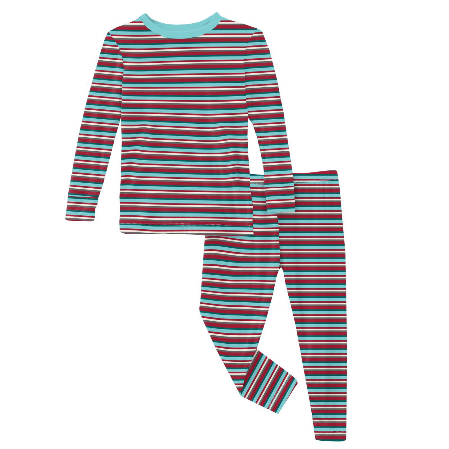Christmas Stripe Print L/S Pajama Set