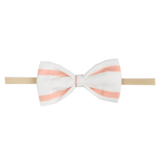 Copper Pearl Nylon Bowtie Headband - Lainey