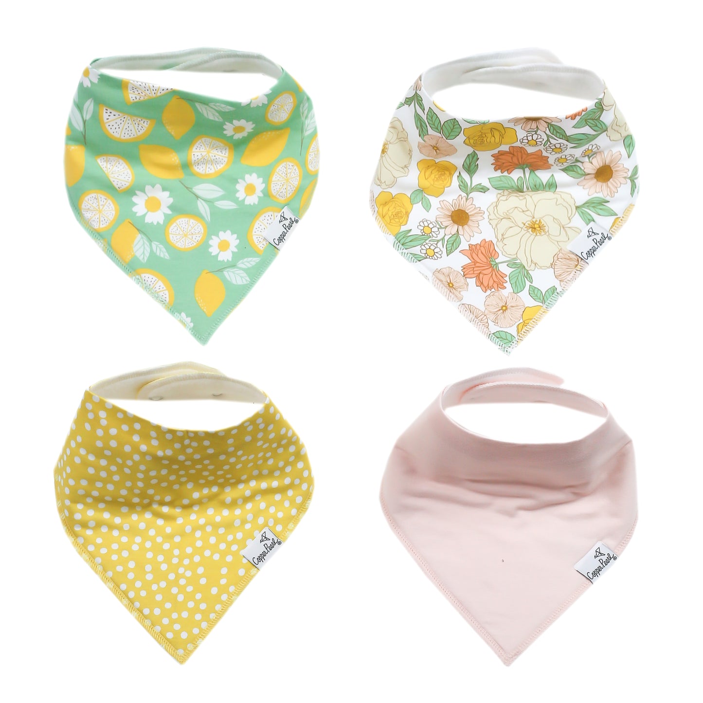 Copper Pearl Single Bandana Bibs - Lemon