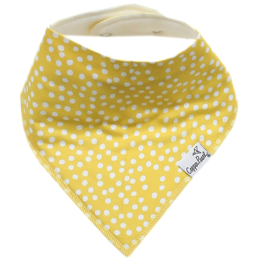 Copper Pearl Single Bandana Bibs - Lemon