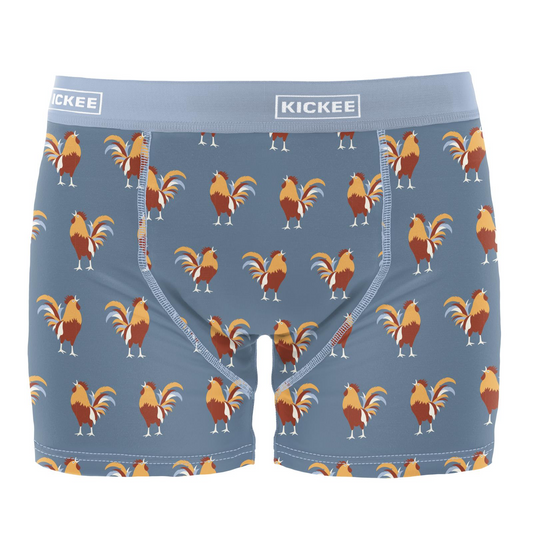 Parisian Rooster Men's Print Boxer Brief