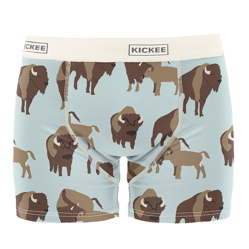 Men's Print Boxer Brief in Fresh Air Bison