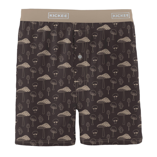 Midnight Mushrooms Men's Print Boxer Short