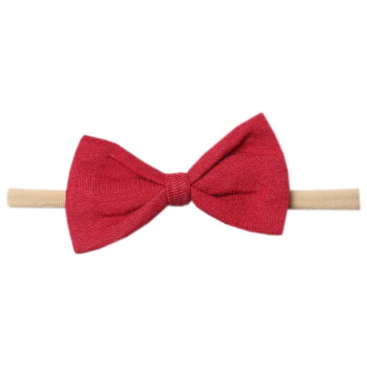 Copper Pearl Nylon Bowtie Headband - Mara