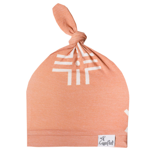 Copper Pearl Top Knot Hat 0-4mo - Mesa