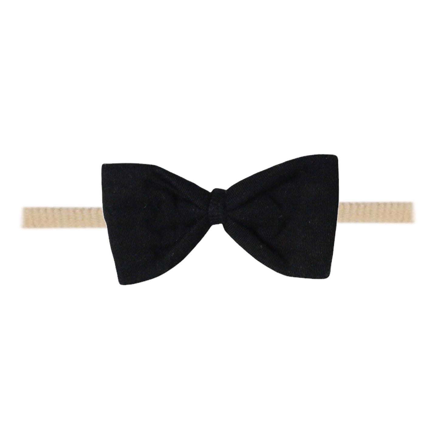 Copper Pearl Nylon Bowtie Headband - Midnight