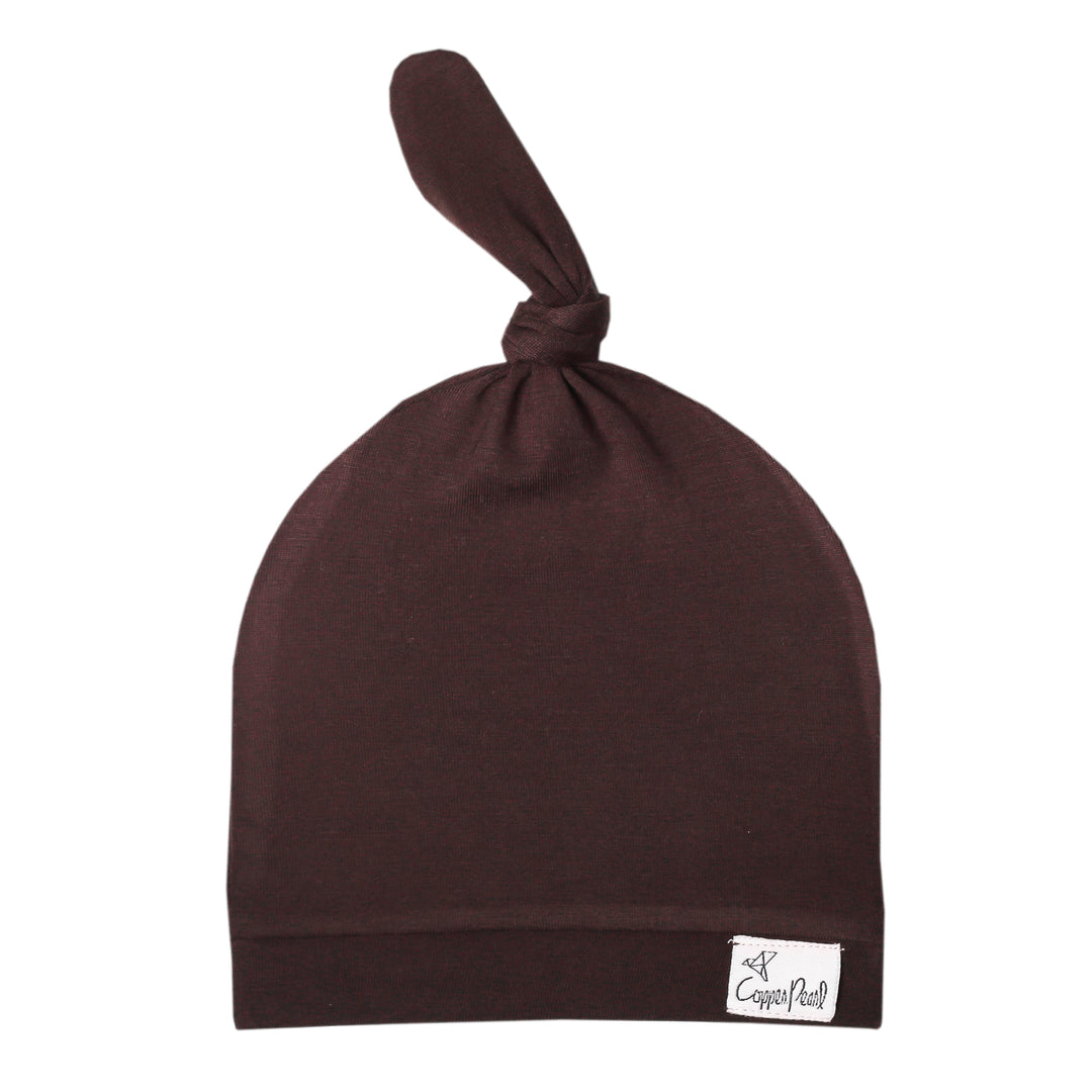 Copper Pearl Top Knot Hat 0-4mo - Moose
