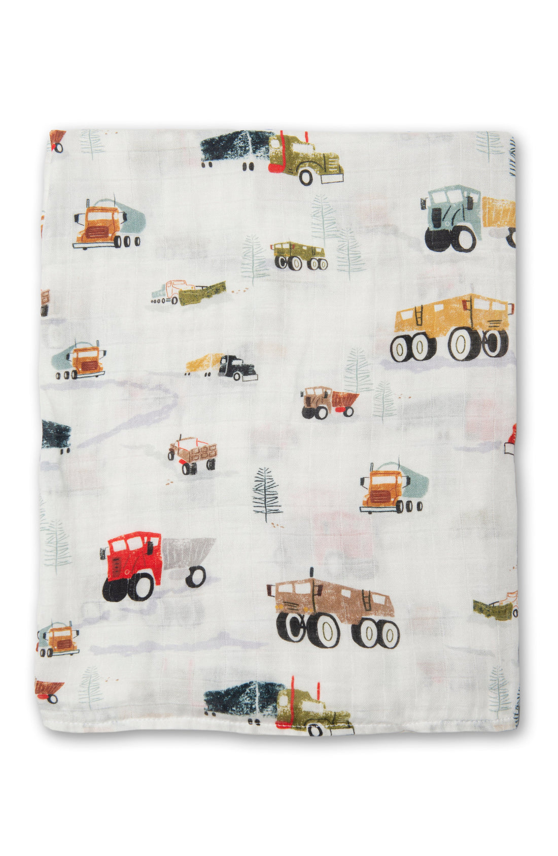 Happy Trucks Muslin Swaddle Blanket - Loulou Lollipop